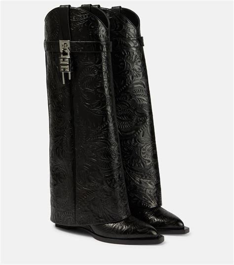 shark lock cowboy givenchy|givenchy shark lock inspired boots.